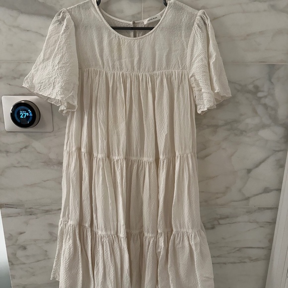 Anine Bing Cream Textured Mini Dress Size S - Picture 1 of 9